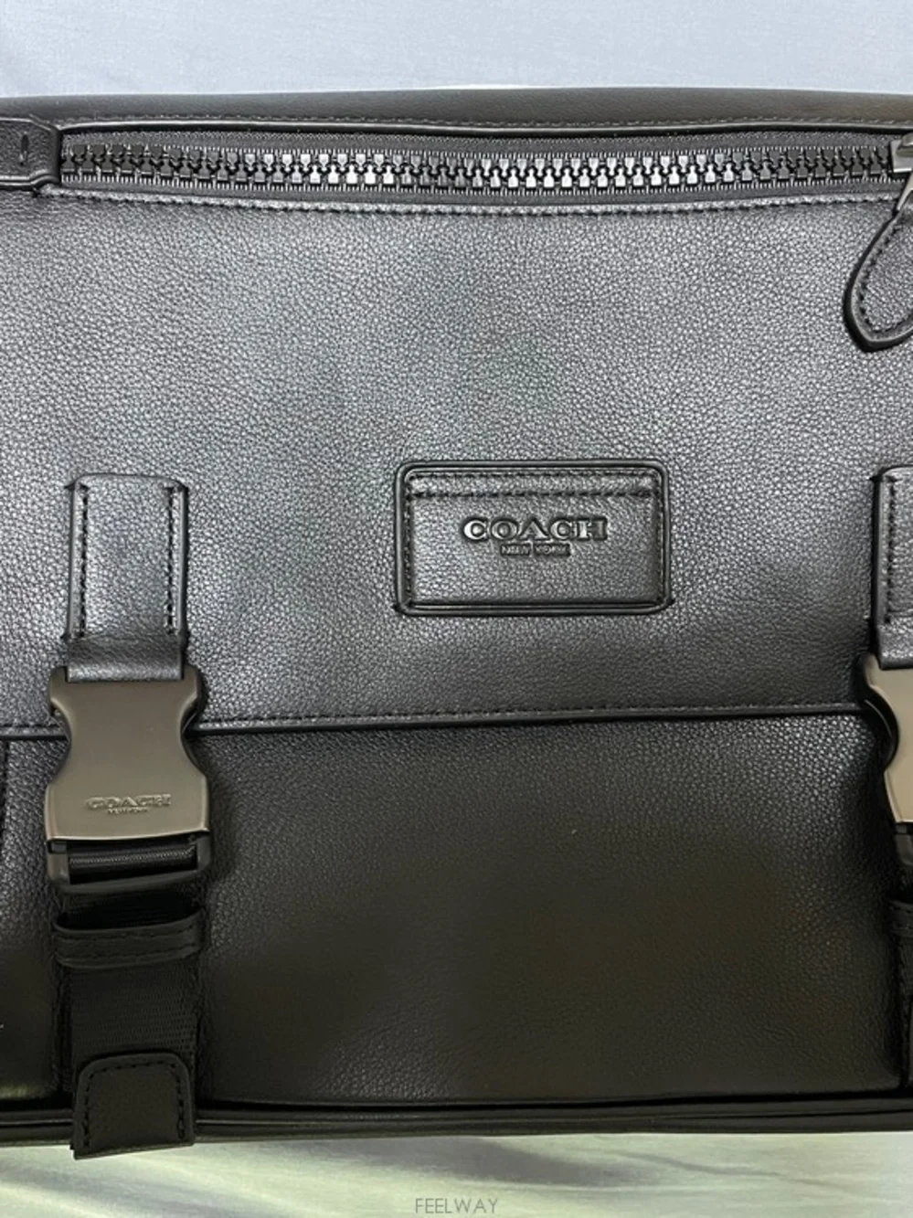 Large Coach Black Calfskin Leather Messenger Bag (C2793) EXC COND!